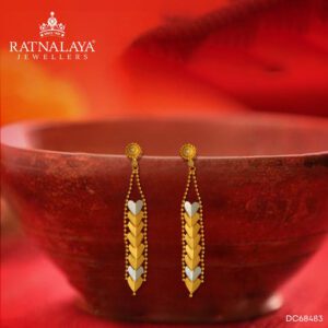 HEART SHAPE EARRINGS FOR 22kt GOLD RATNALAYA JEWELLERS