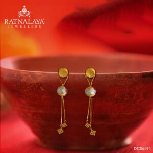BISCUIT DROPS EARRINGS 22kt GOLD