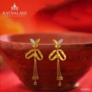 BUTTERFLY EARRINGS FOR GIRLS AND WOMEN 22kt GOLD